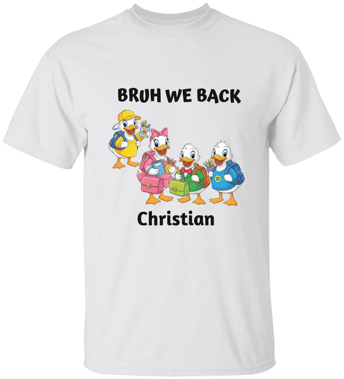 Kids Cartoon Character Tee - Personalized Name