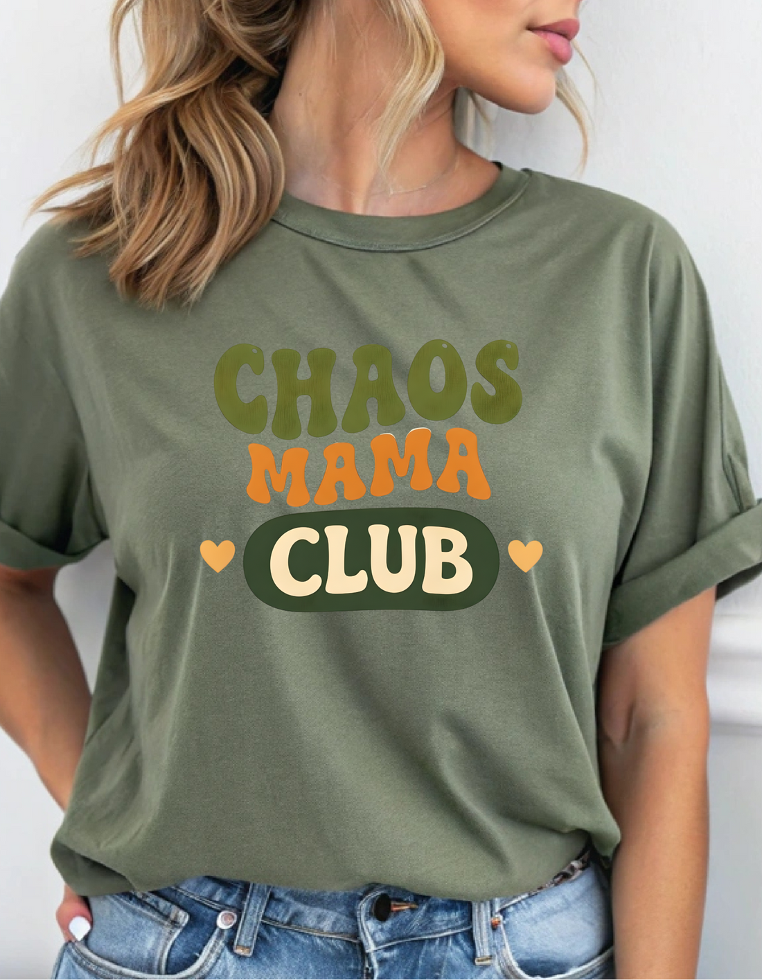 Chaos Mama Club T-Shirt | Funny Mom Life T-Shirt | Cozy Everyday Mom Apparel