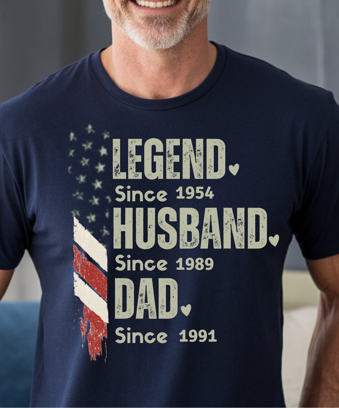 Personalized Papa and Dad "The Man The Legend" T-Shirt