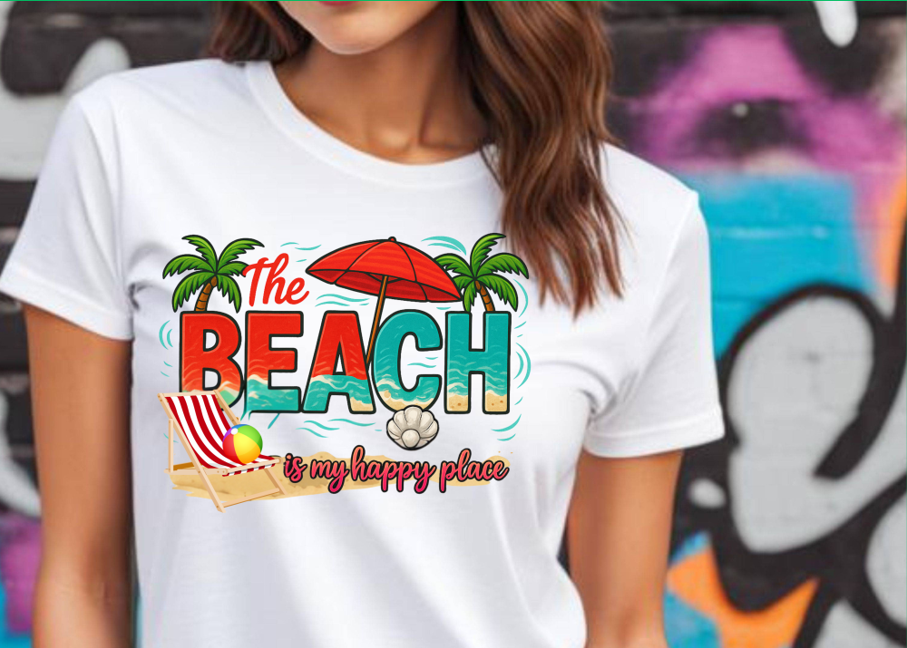 The Beach is My Happy Place Shirt, Summer Vacation Tee, Gift For Beach Lovers, Beach is Calling T-Shirt