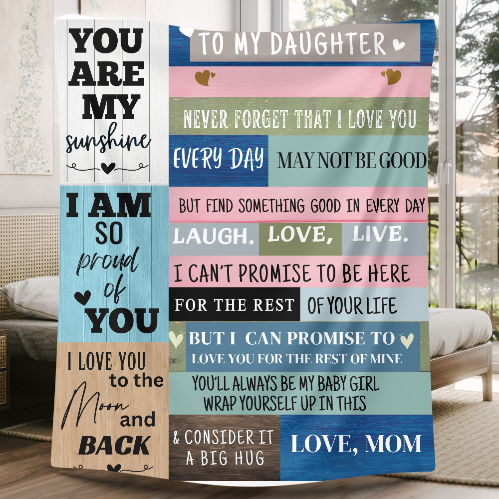 Personalized Blanket For Daughter| You Are My Sunshine |Birthday , Graduation