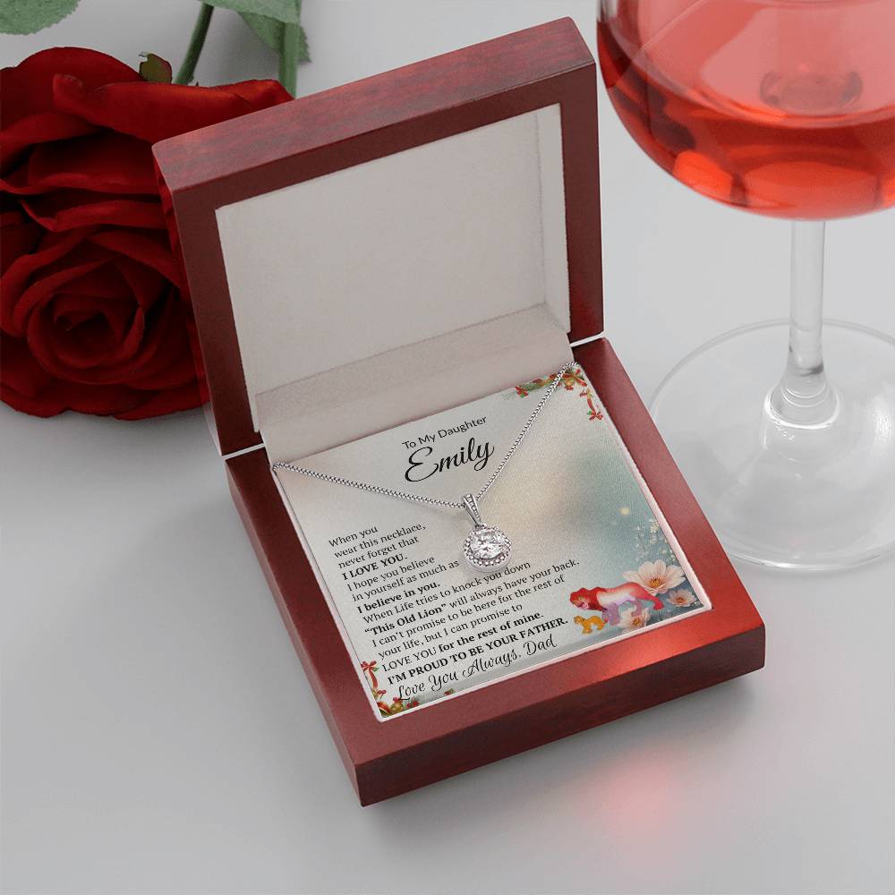 Eternal Hope Necklace Gift for Daughter, “My Precious Daughter, My Forever Pride”