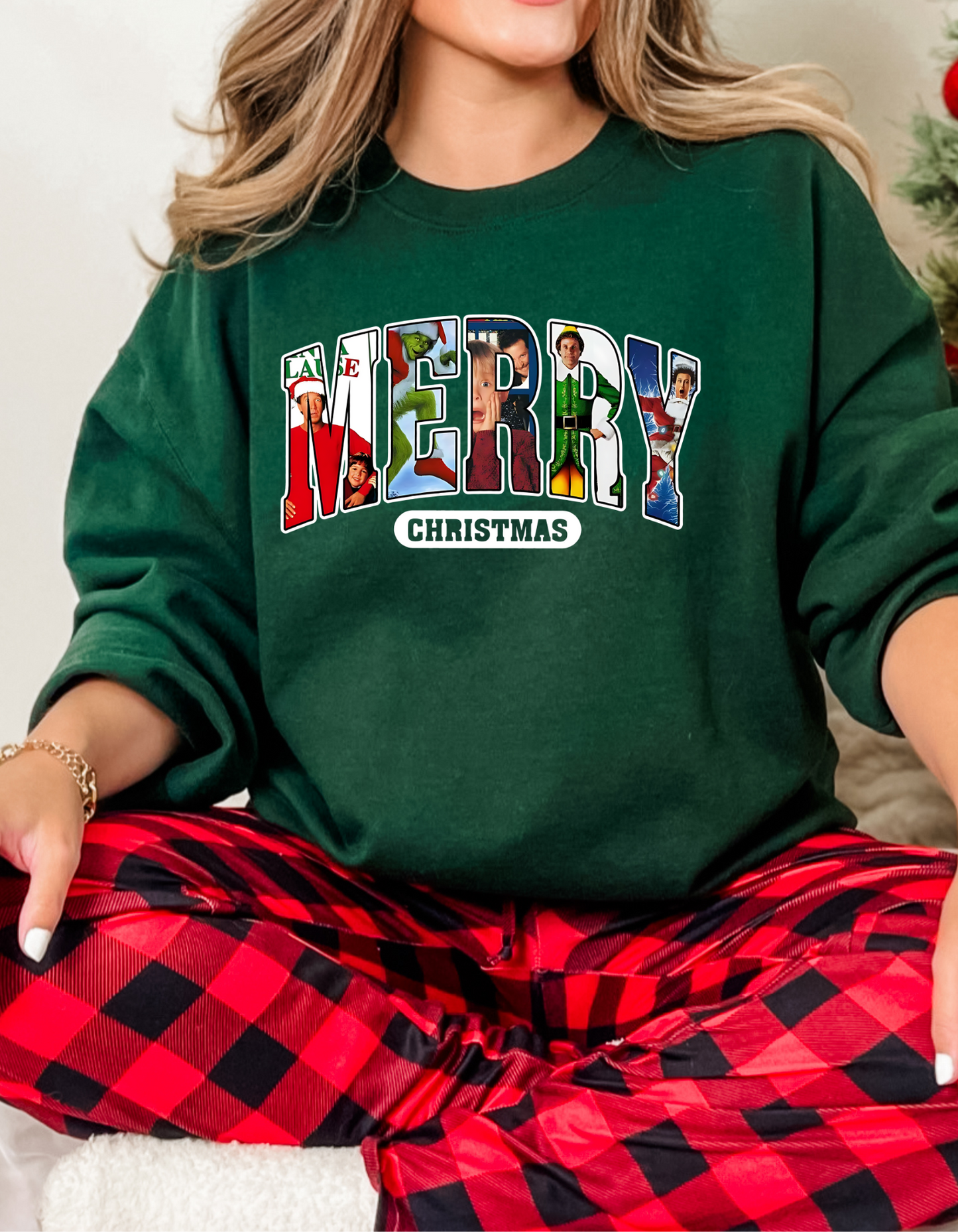 Merry Christmas 90s Movies Crewneck, Vintage Christmas Movies Crewneck Sweatshirt