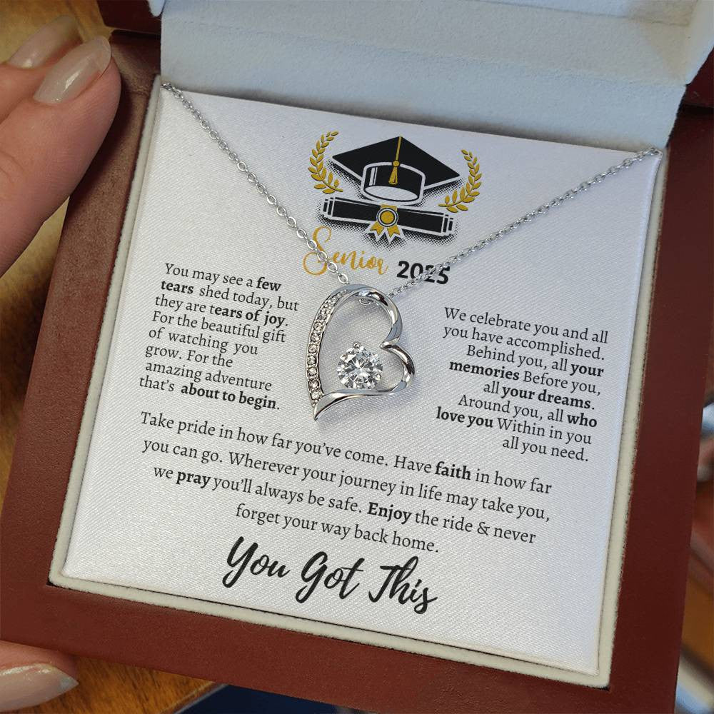 Graduation necklace, Graduation gift, "Congratulations Class of 2025" | Forever Love Necklace