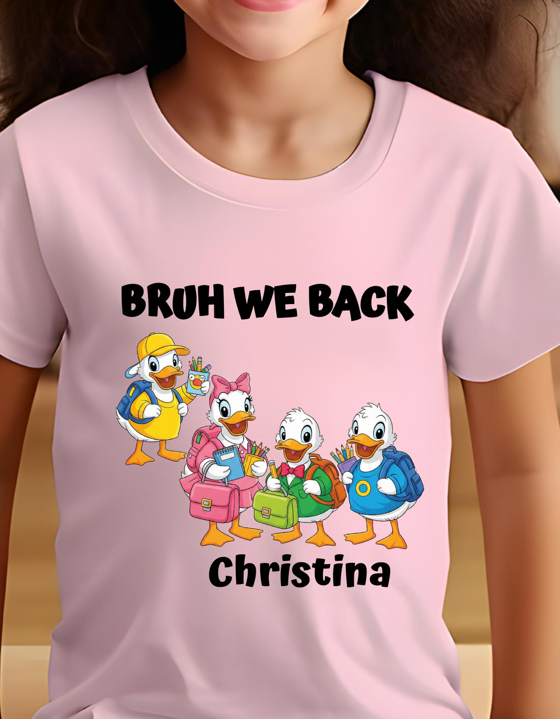 Kids Cartoon Character Tee - Personalized Name
