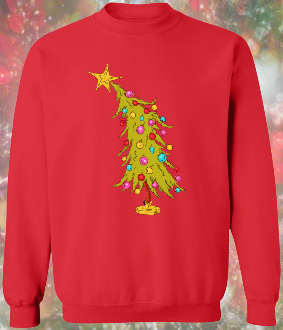 Whimsical Christmas Tree Sweatshirt | Trendy Christmas Tree Sweatshirt