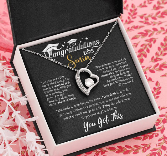 Graduation necklace, Graduation gift, "Congratulations Class of 2025" | Forever Love Necklace