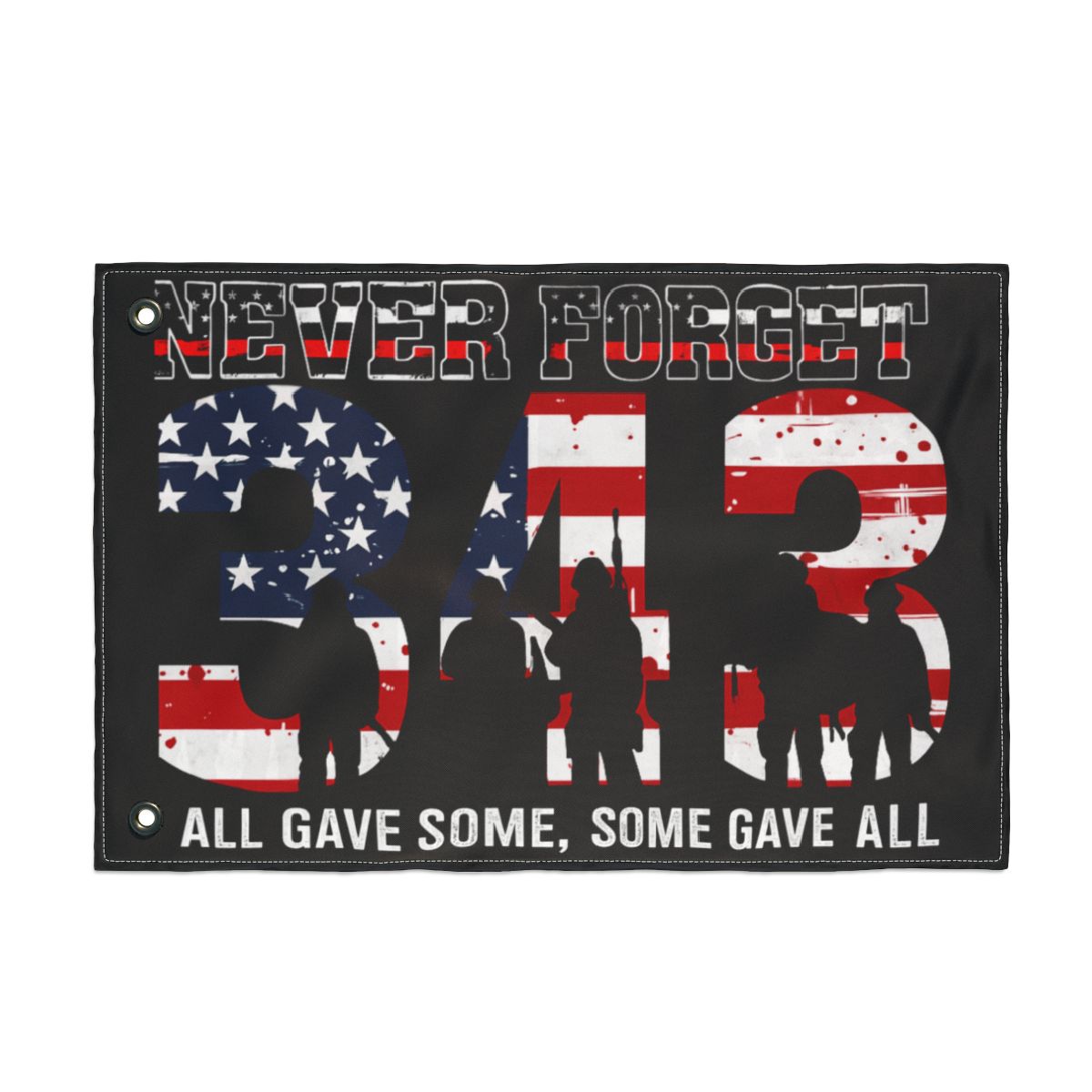 Patriotic Double-Sided House Polyester Flag | "Some Gave All"