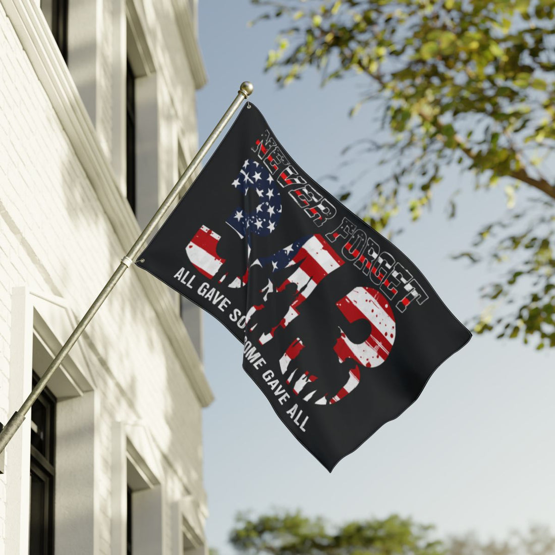 Patriotic Double-Sided House Polyester Flag | "Some Gave All"