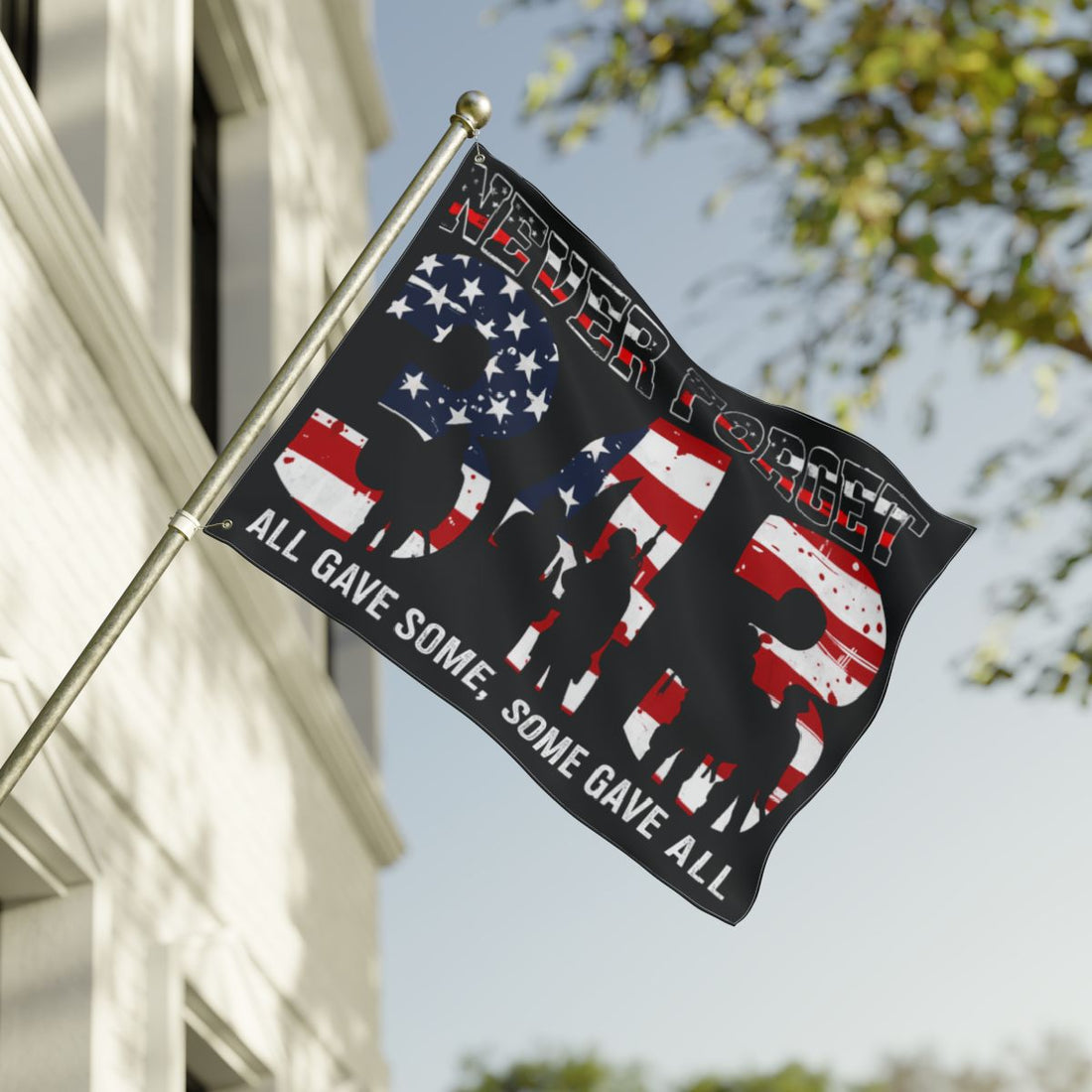 Patriotic Double-Sided House Polyester Flag | "Some Gave All"