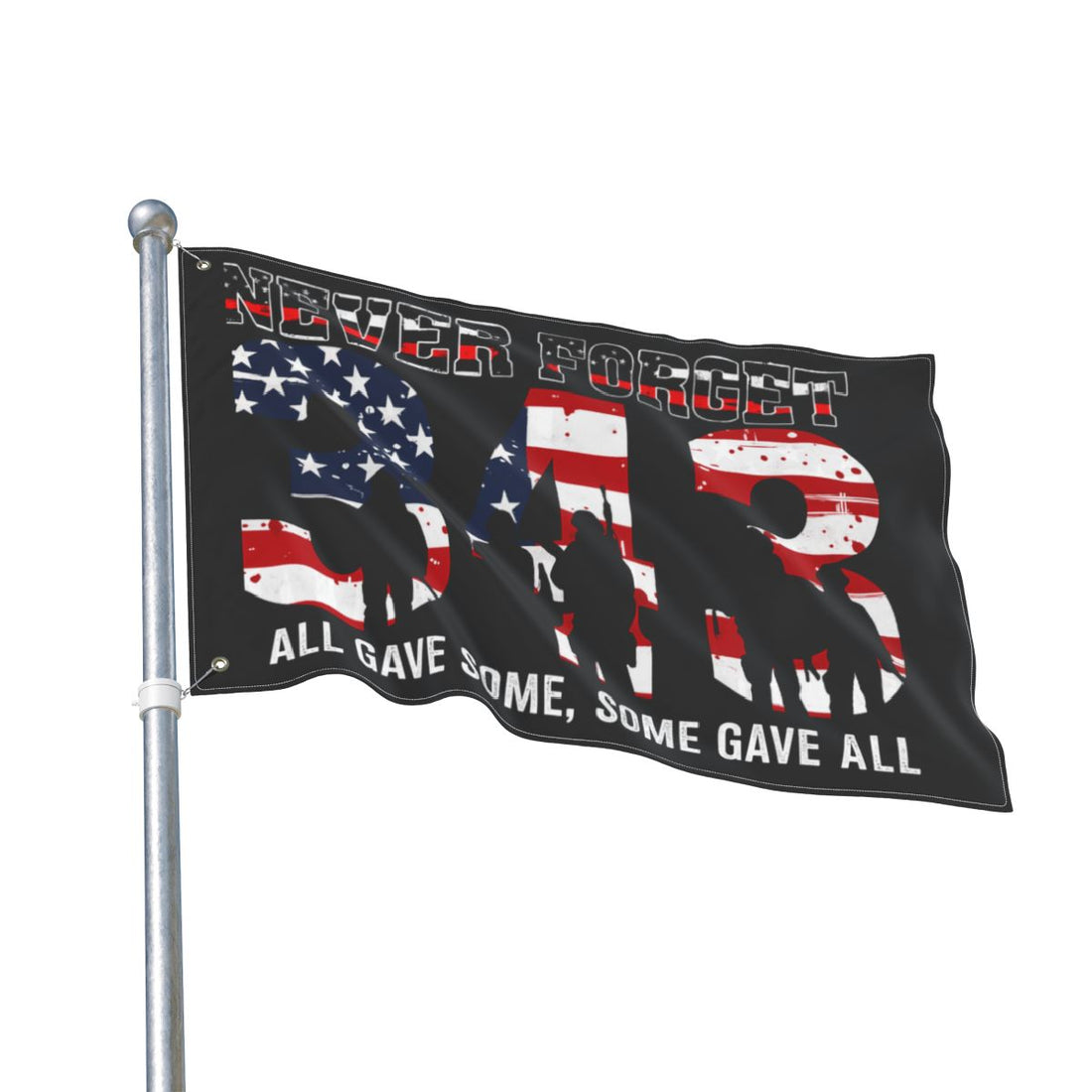 Patriotic Double-Sided House Polyester Flag | "Some Gave All"