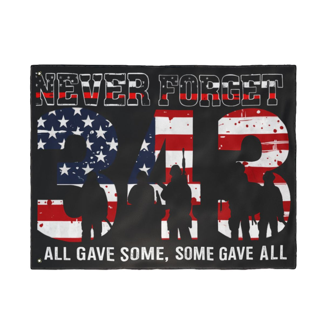 Patriotic Double-Sided House Polyester Flag | "Some Gave All"