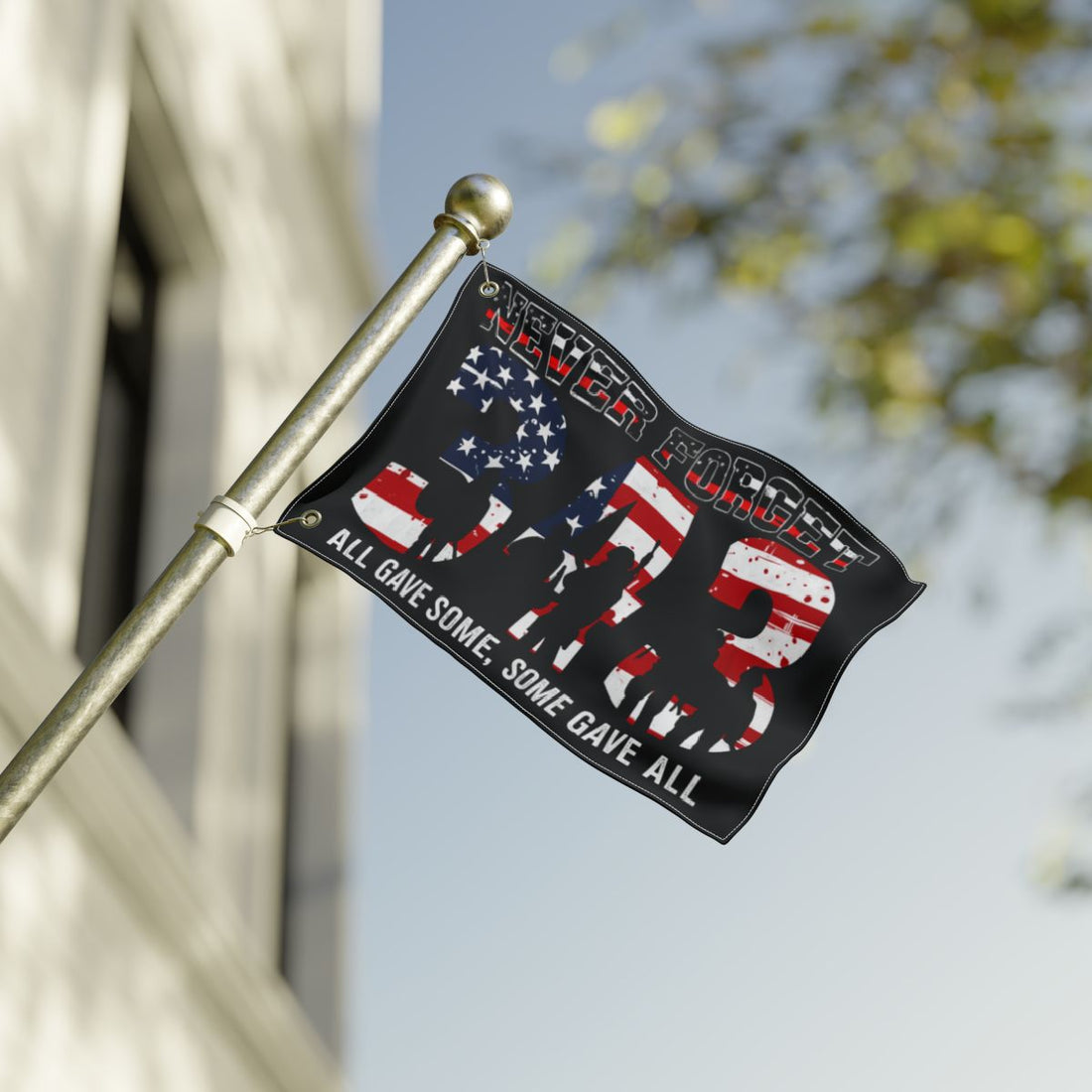Patriotic Double-Sided House Polyester Flag | "Some Gave All"