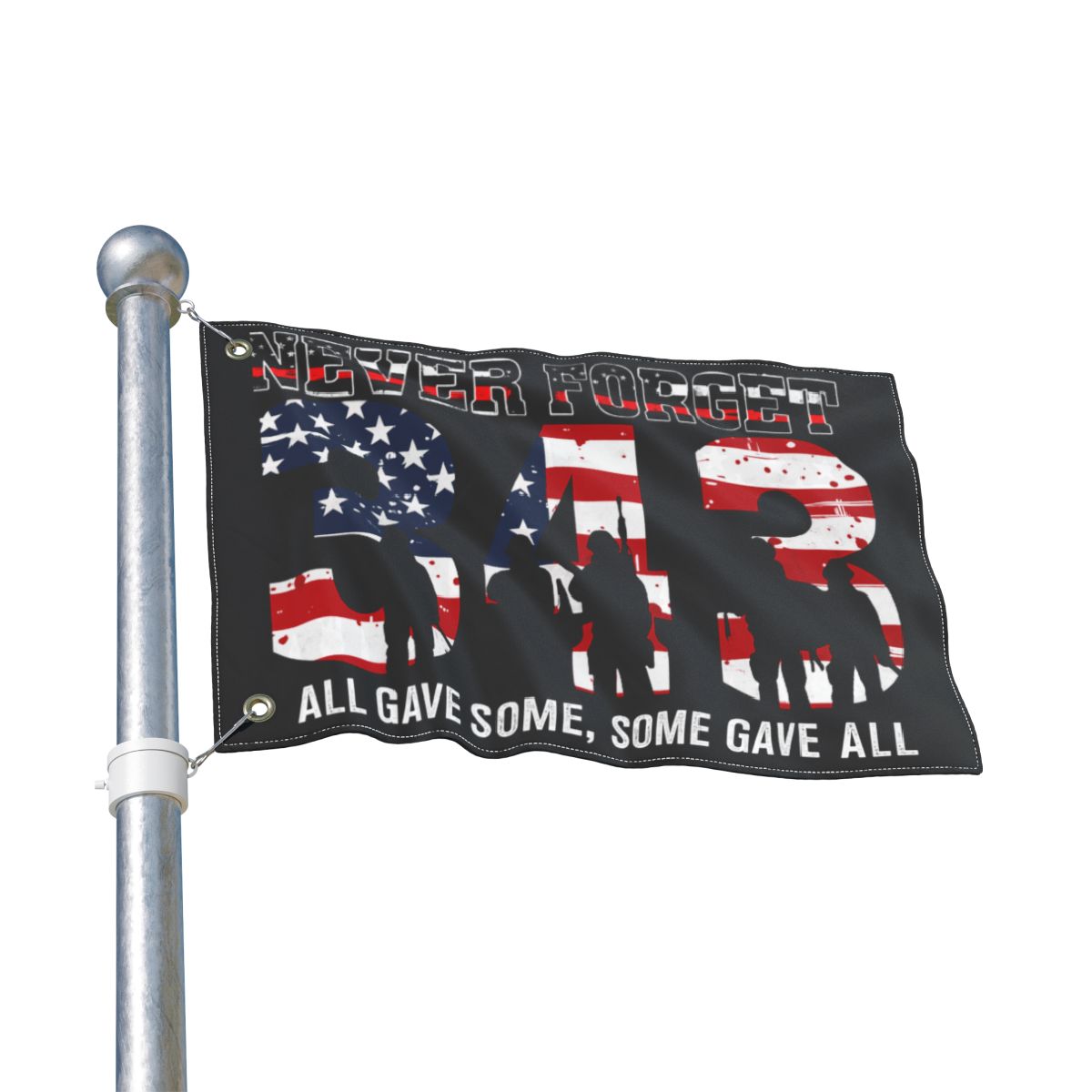 Patriotic Double-Sided House Polyester Flag | "Some Gave All"