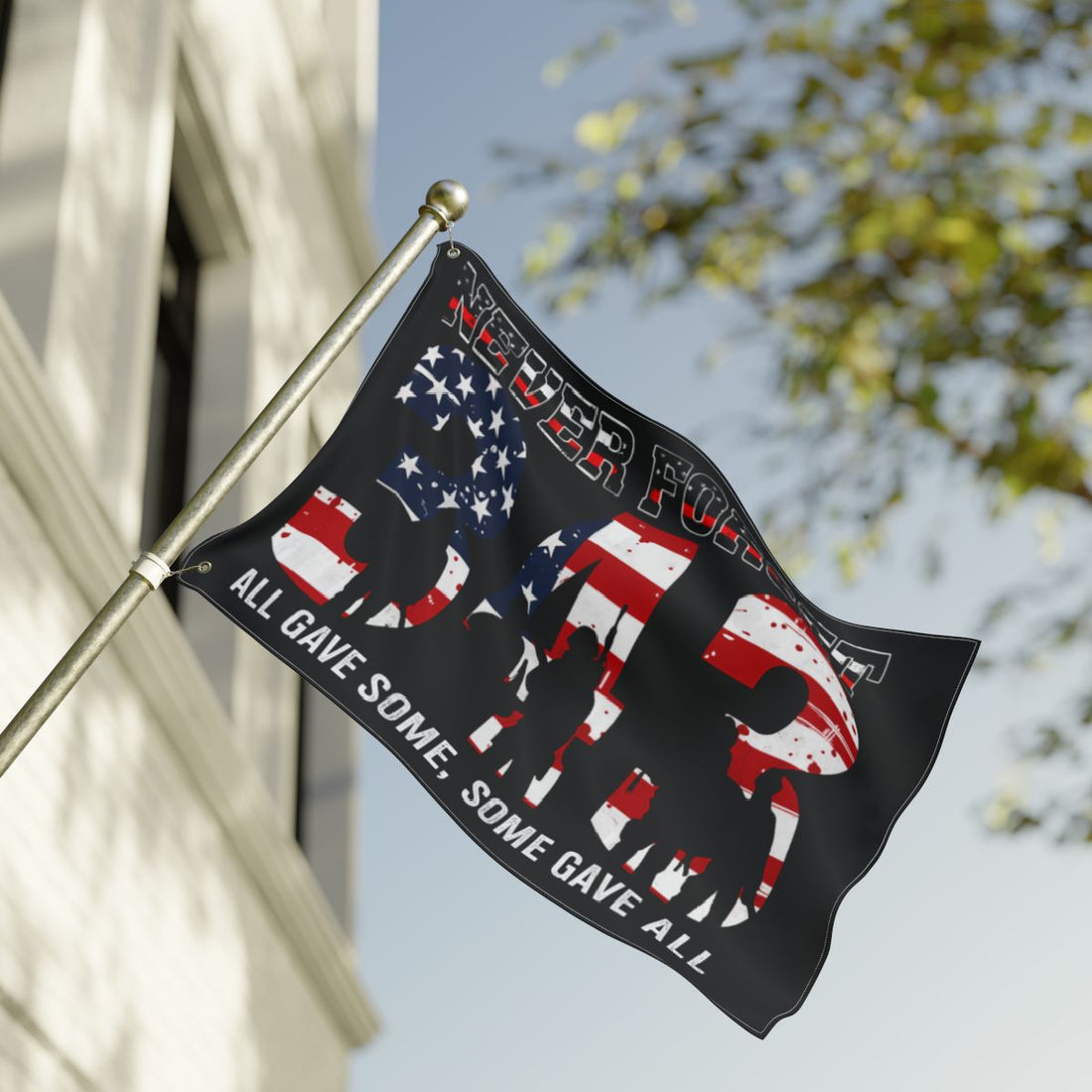 Patriotic Double-Sided House Polyester Flag | "Some Gave All"