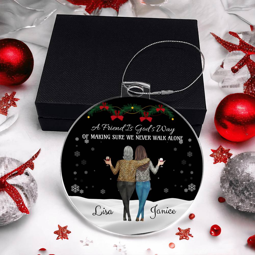 Personalized Acrylic Ornament, Custom Christmas Keepsake, Unique Gift for Friends, Holiday Decoration