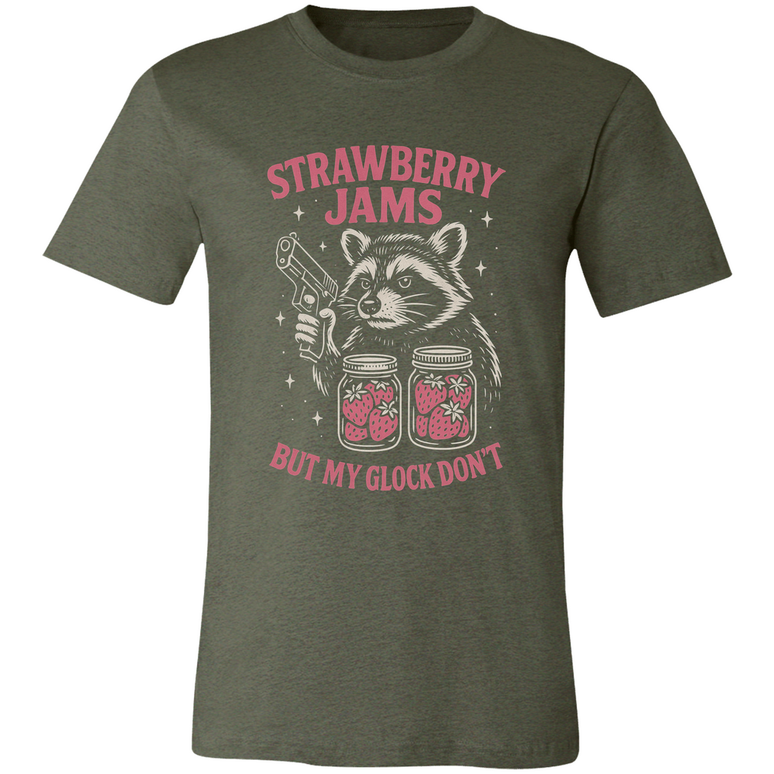 Retro-style graphic tee features a fearless racoon, Funny Animal Pun T-Shirt!