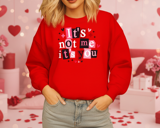 Valentine Graphic Sweatshirt, Fun Bold Lettering Gift, Valentine's Sweater, Stylish Casual Top