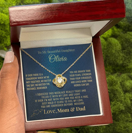 To My Daughter "You Are Cherished" Personalized Necklace