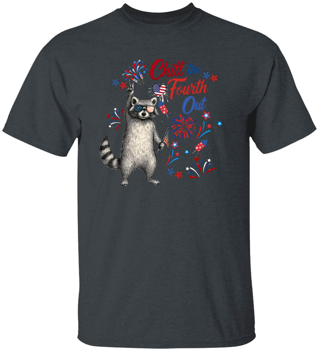 Chill The Fourth Out Shirt, Funny Raccoon Fourth of July t-Shirt, 4th of July Shirt