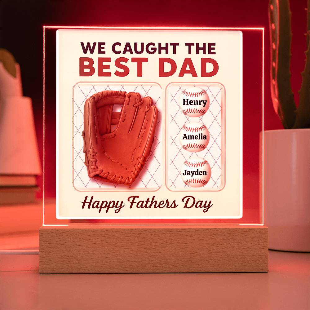 Baseball Dad Personalized Acrylic Plaque | Personalized Gift from Kids | Wife!