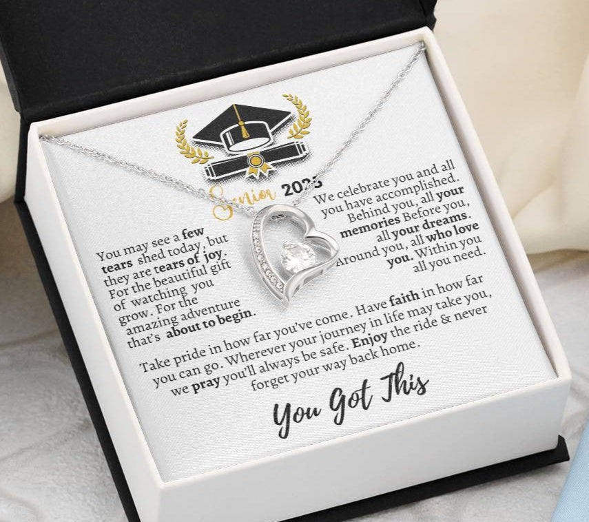 Graduation necklace, Graduation gift, "Congratulations Class of 2025" | Forever Love Necklace