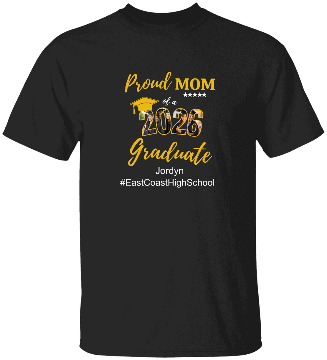 Proud Mom Graduation Tee, Class of 2026 Shirt, Personalized Graduation Gift, Custom Grad Shirt, Graduation Keepsake, Mom Gift Idea