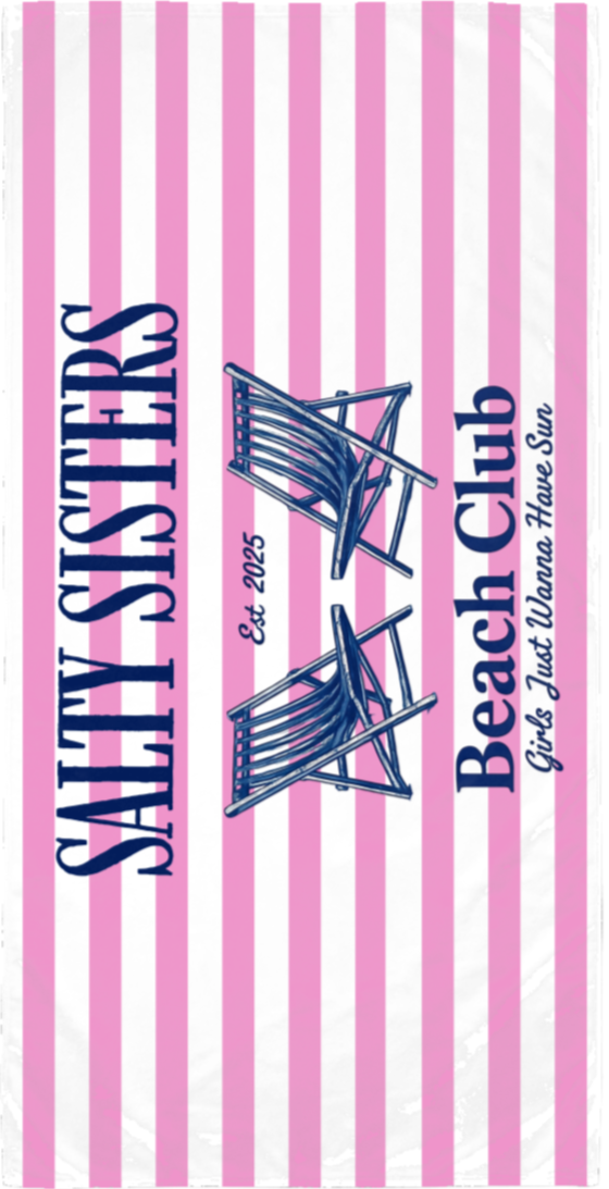 Personalized Salty Sisters, Salty Moms, Salty Girls Beach Vacation Towel, Summer Beach Lover- 35x70