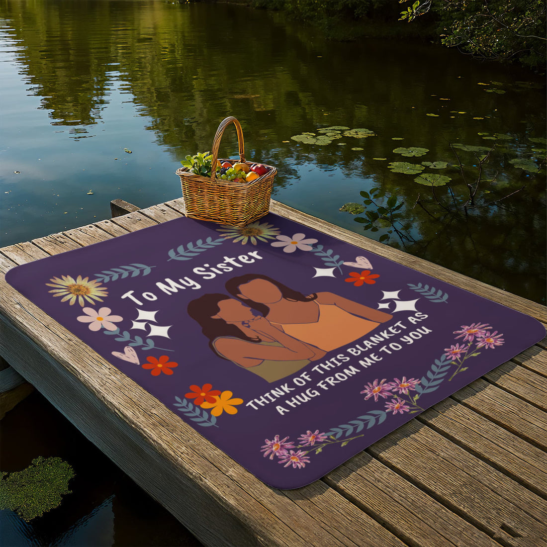 To my Sister Sherpa Blanket Throw 50x60