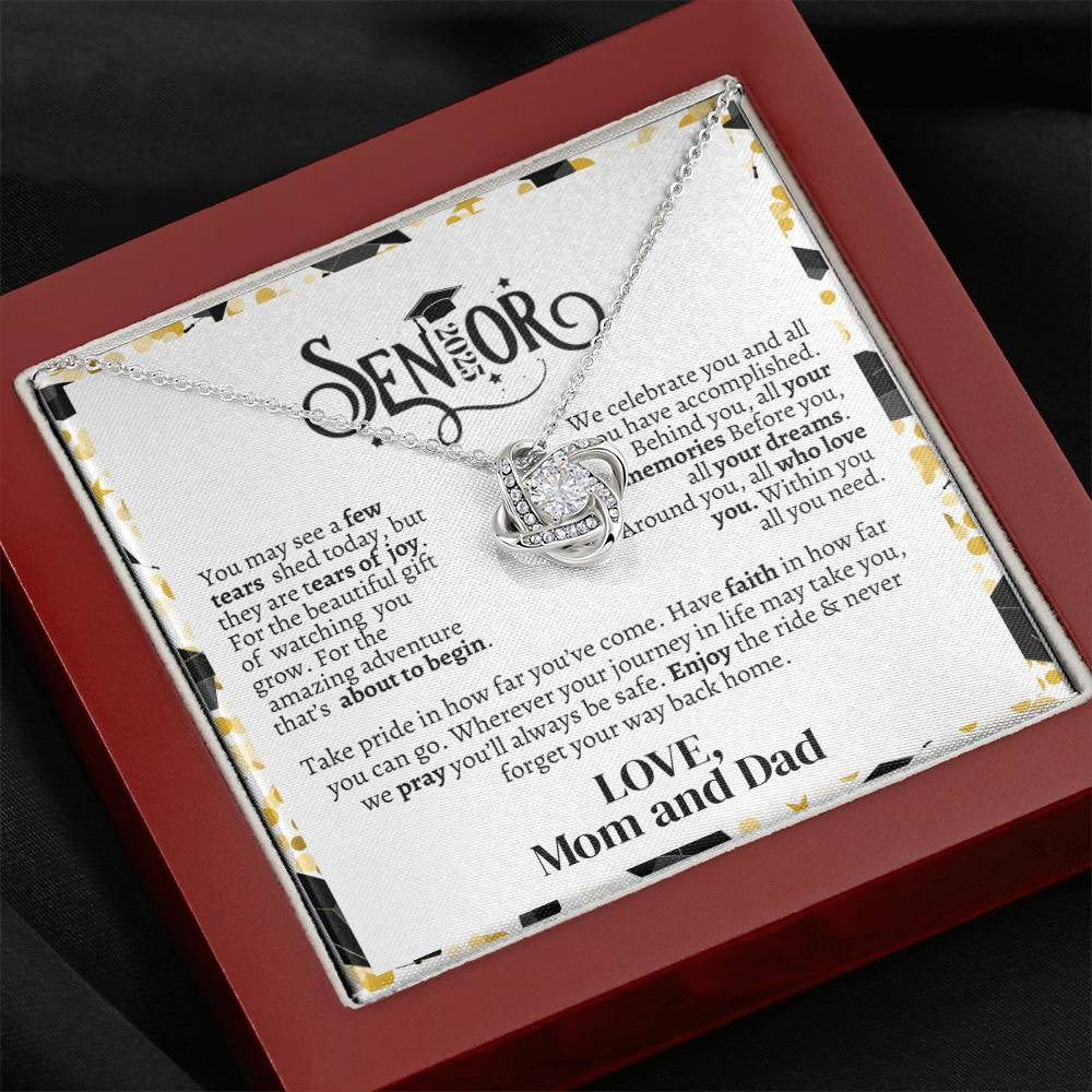 Graduation necklace, Graduation gift, Class of 2025 Love Knot Necklace