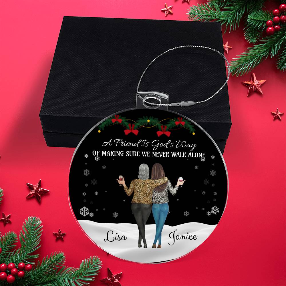 Personalized Acrylic Ornament, Custom Christmas Keepsake, Unique Gift for Friends, Holiday Decoration