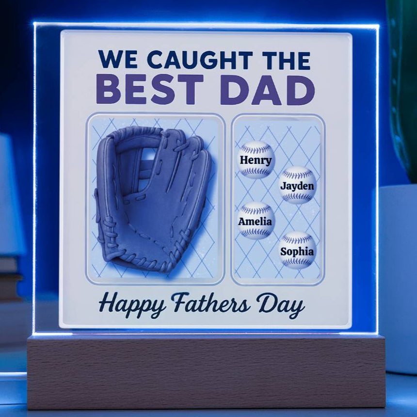 Baseball Dad Personalized Acrylic Plaque | Personalized Gift from Kids | Wife!