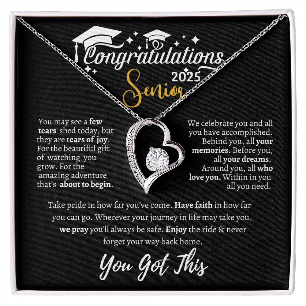 Graduation necklace, Graduation gift, "Congratulations Class of 2025" | Forever Love Necklace