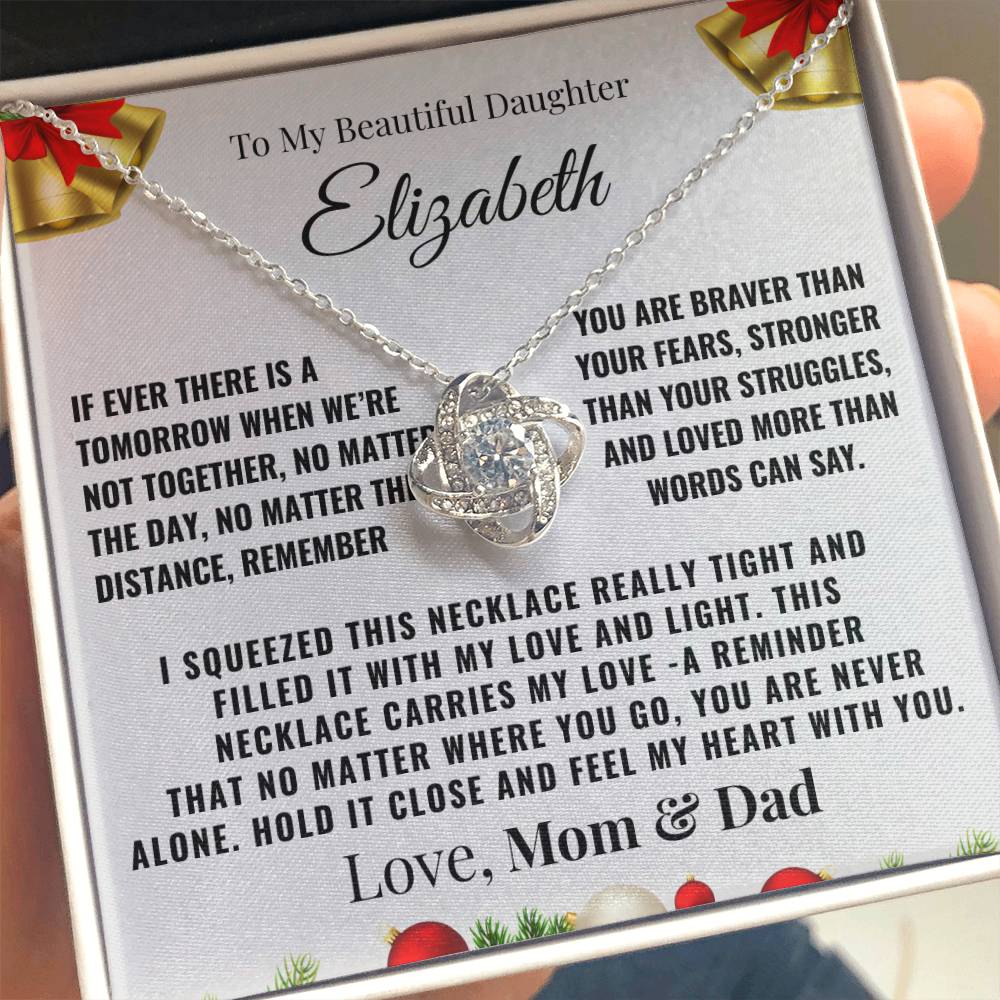 To My Daughter "You Are Never Alone" Personalized Necklace