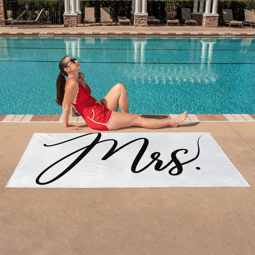 Mr. and Mrs Beach Towel | Wedding Gift