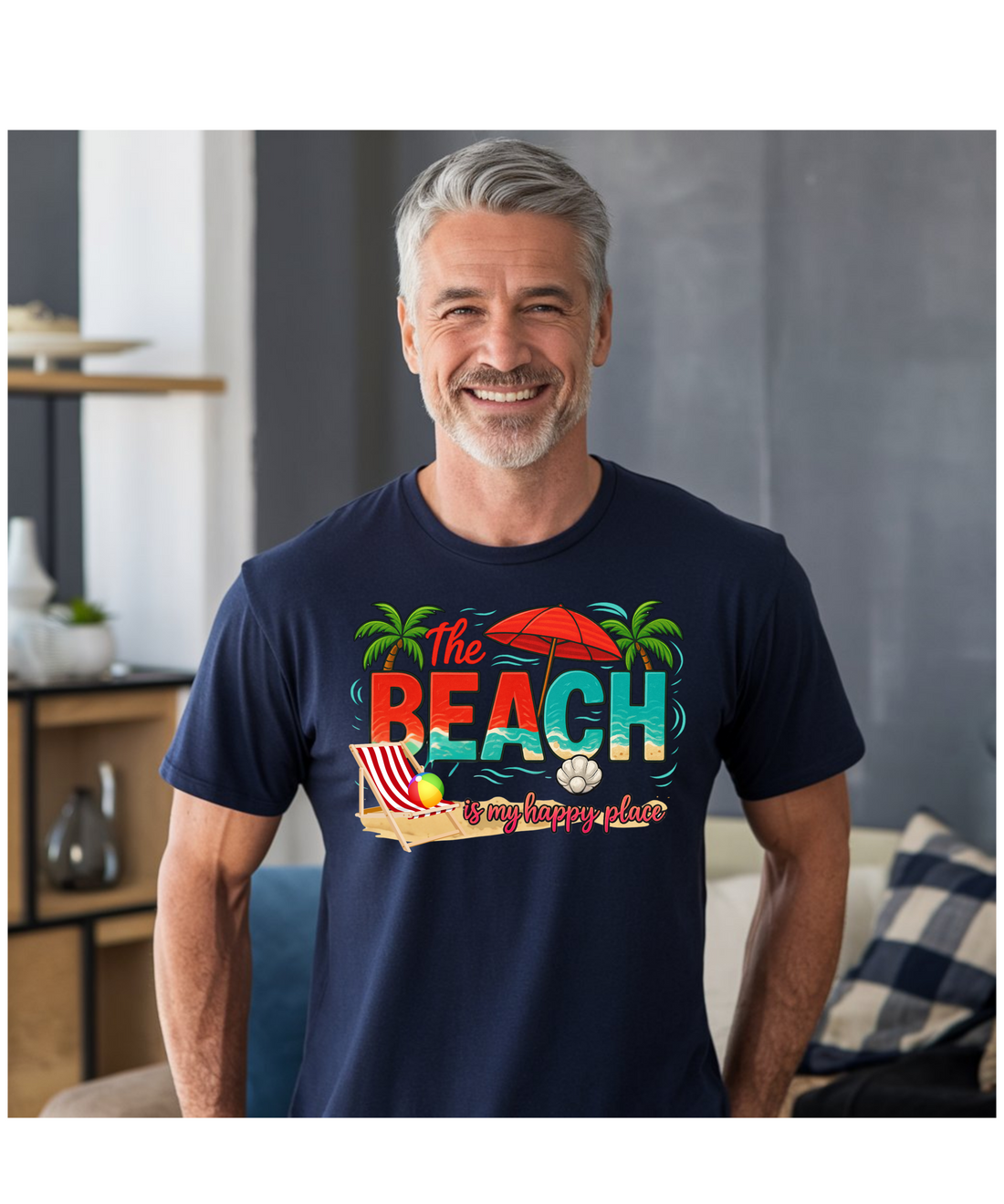 The Beach is My Happy Place Shirt, Summer Vacation Tee, Gift For Beach Lovers, Beach is Calling T-Shirt
