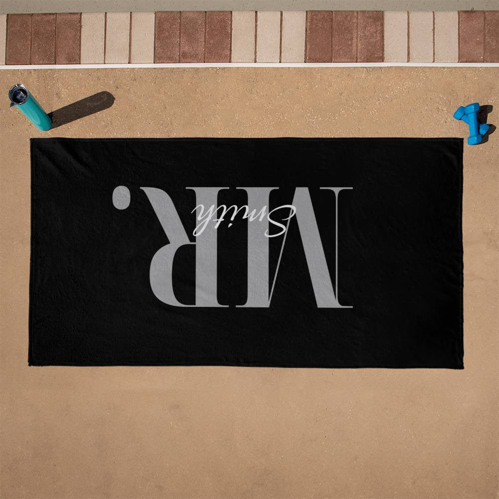 Mr. and Mrs.Personalized Beach Towel | Weddings | Anniversary | Birthdays!