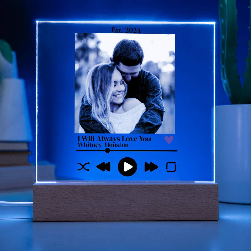 Personalized Song Acrylic Square Plaque | Weddings | Anniversary | Birthdays