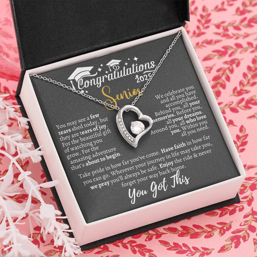 Graduation necklace, Graduation gift, "Congratulations Class of 2025" | Forever Love Necklace