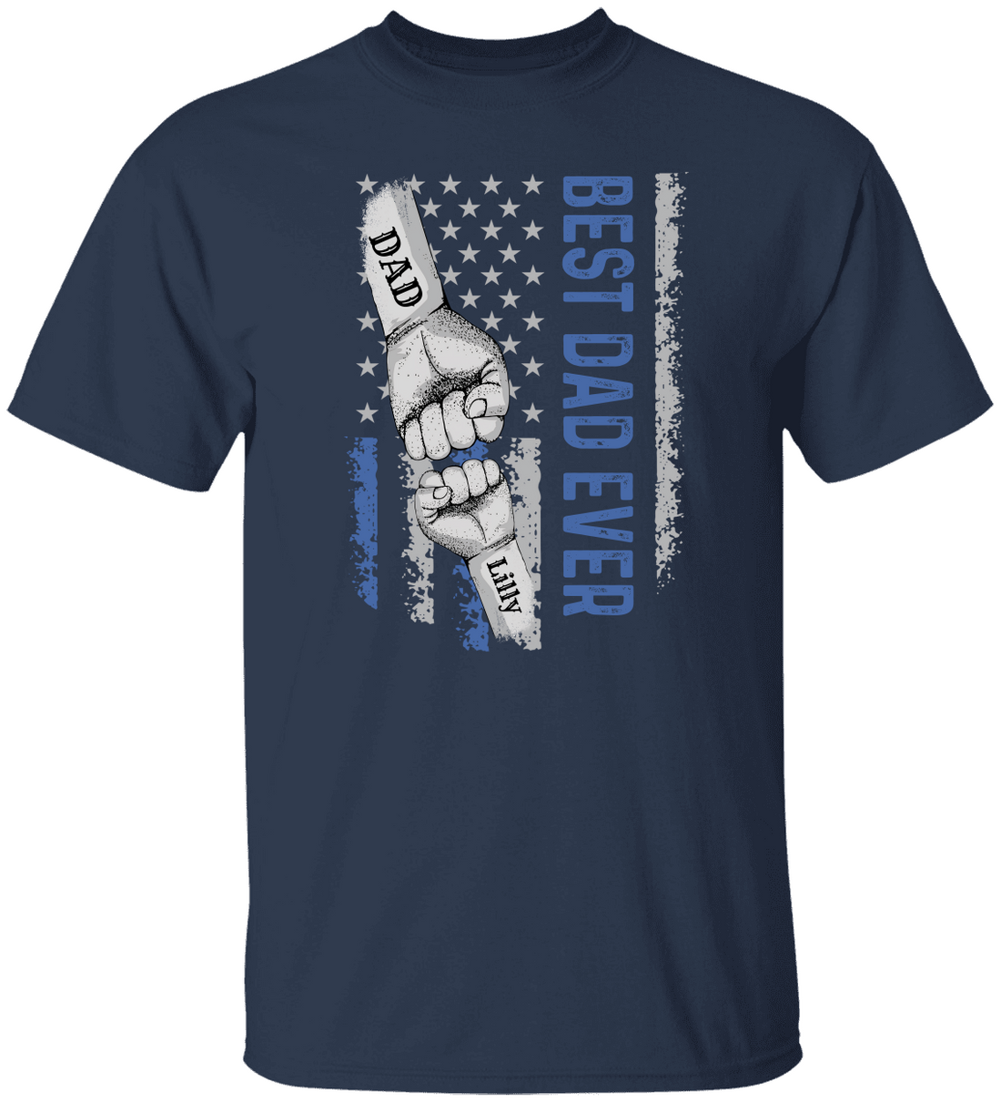 Personalized Best Dad Ever Raised Fist Bump Shirt!