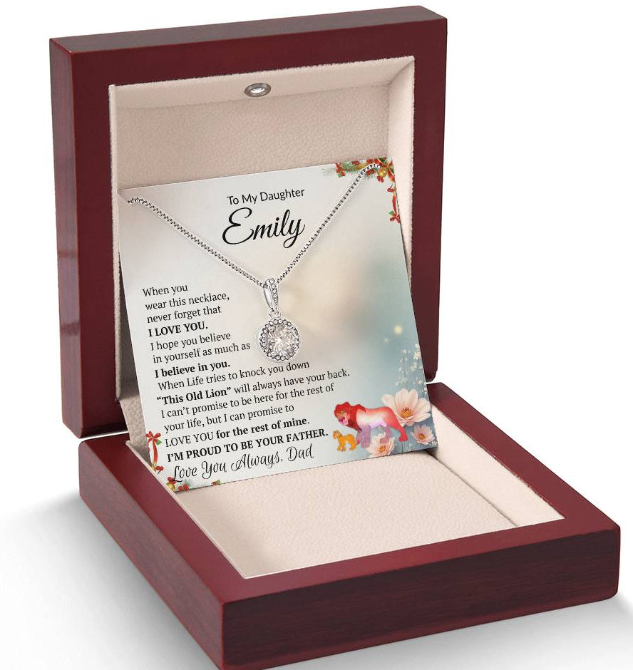 Eternal Hope Necklace Gift for Daughter, “My Precious Daughter, My Forever Pride”