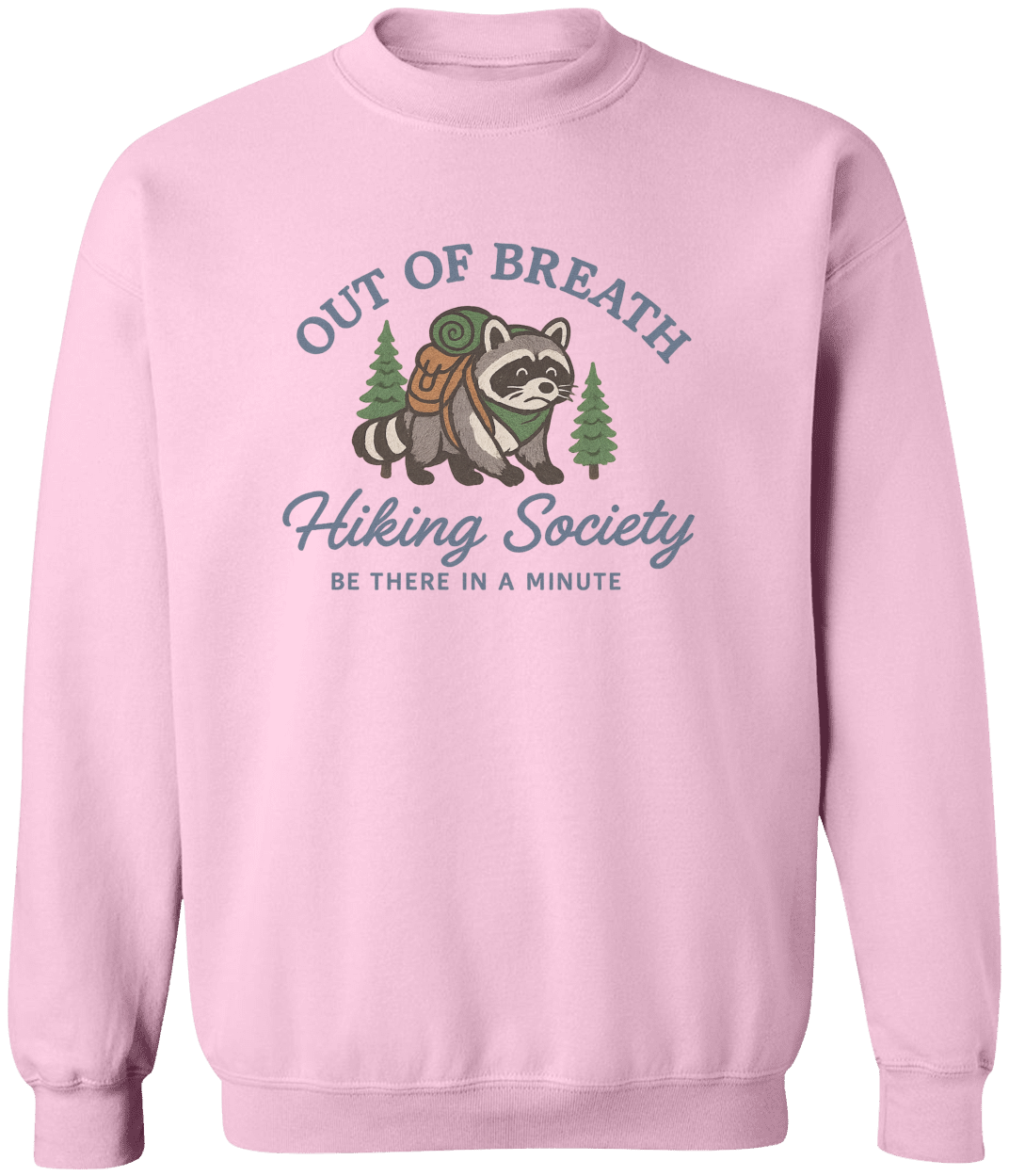 Funny "Out of Breath Hiking Society" Sweatshirt, Nature Lover Sweatshirt, Funny Hiking Crewneck