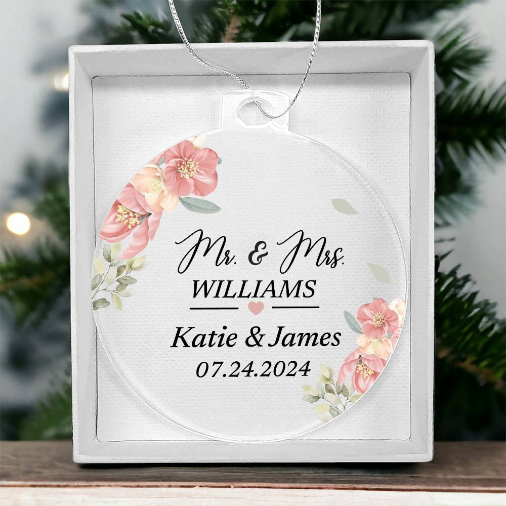 Mr. & Mrs. Personalized Acrylic Ornament!