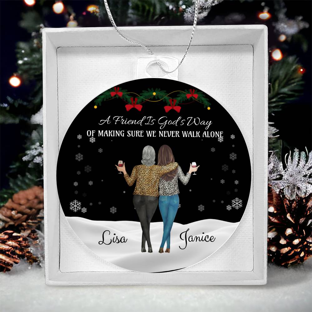 Personalized Acrylic Ornament, Custom Christmas Keepsake, Unique Gift for Friends, Holiday Decoration