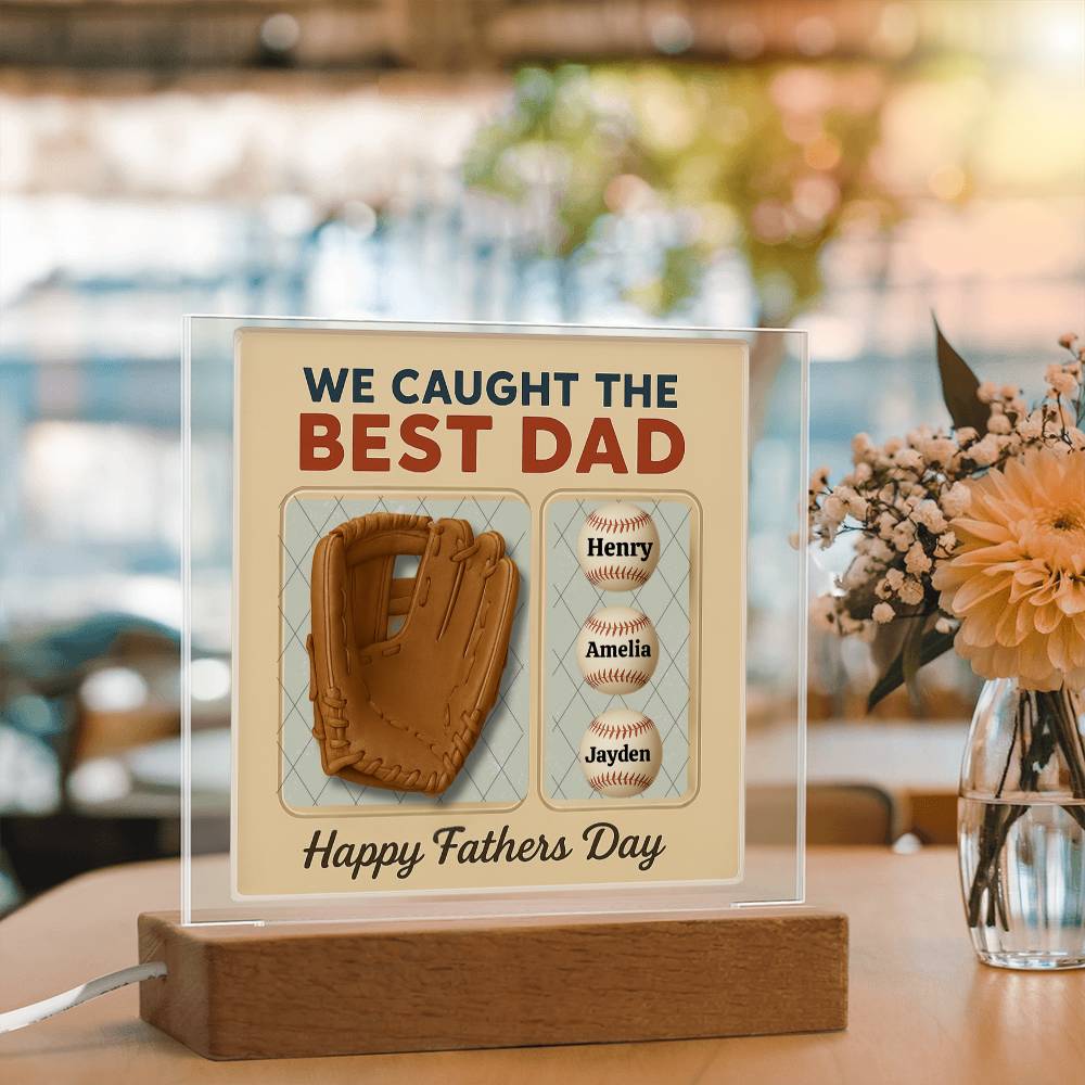Baseball Dad Personalized Acrylic Plaque | Personalized Gift from Kids | Wife!
