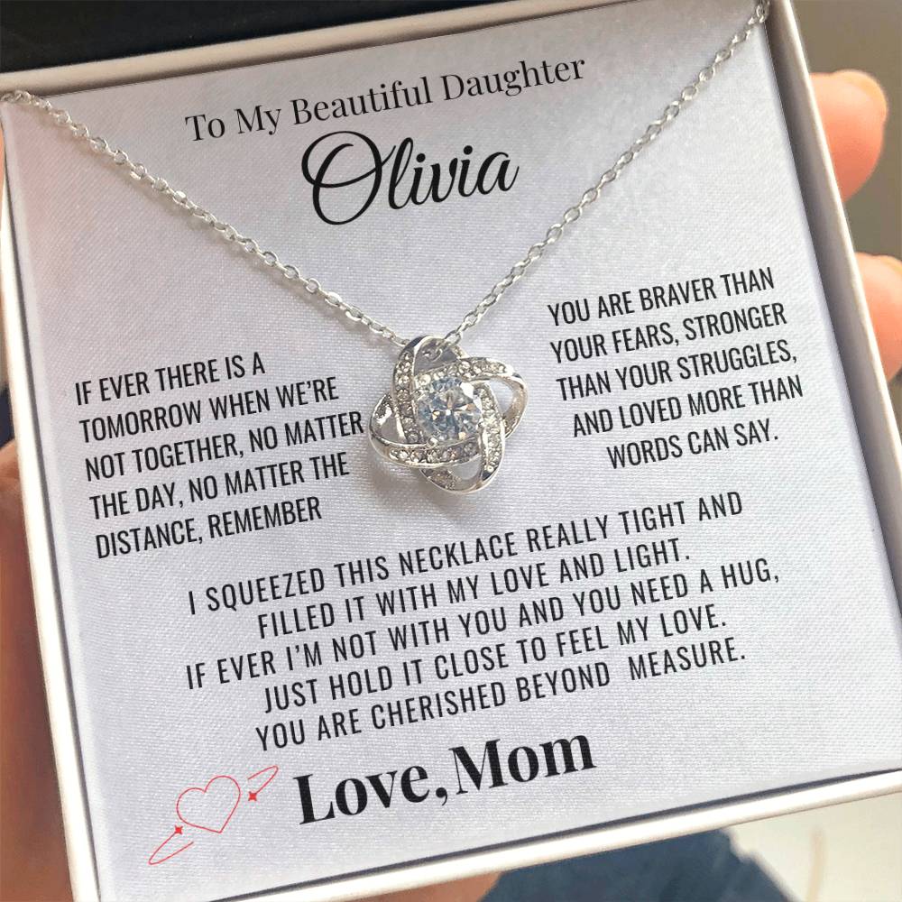 To My Daughter "You Are Cherished" Personalized Necklace