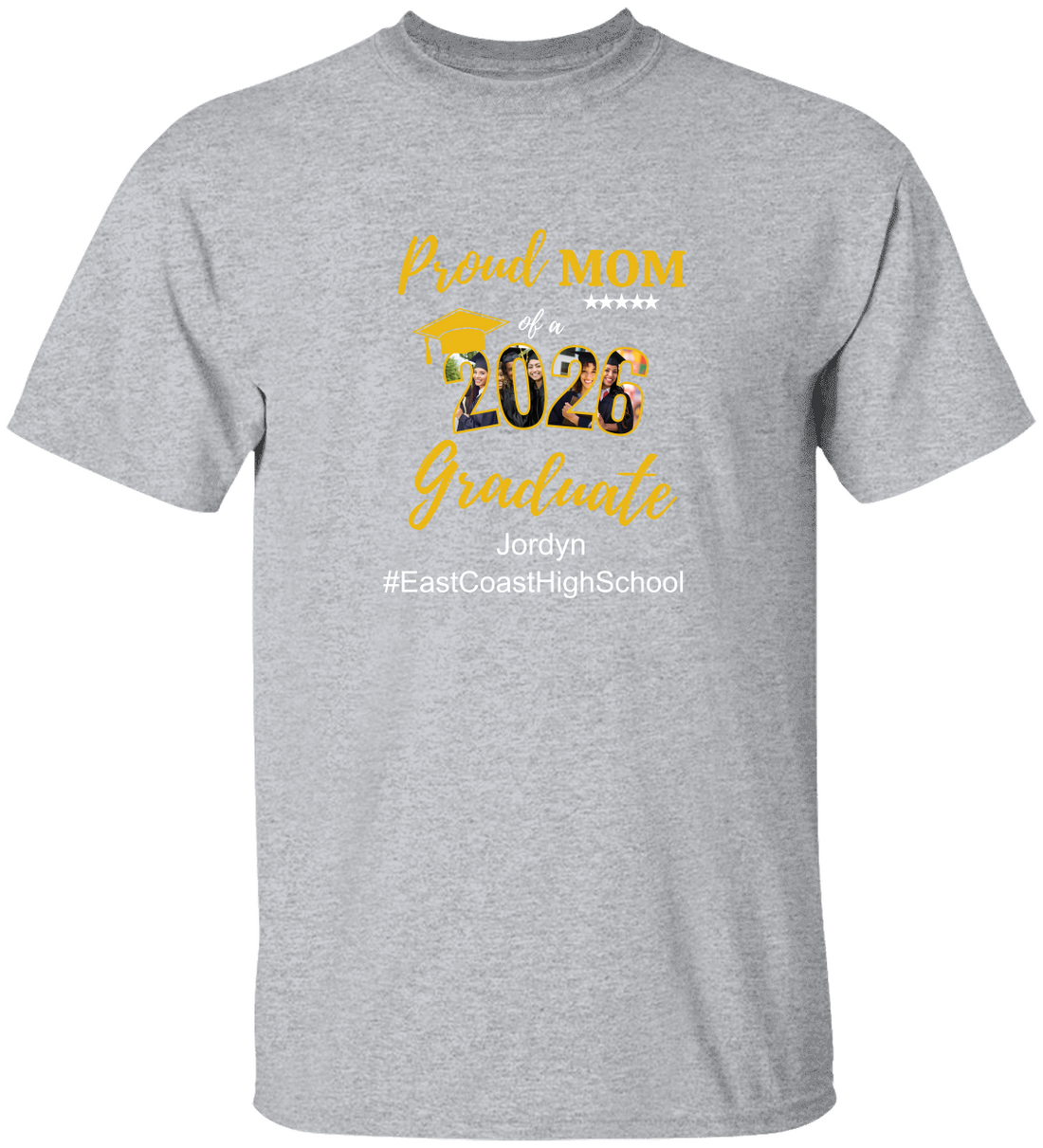 Proud Mom Graduation Tee, Class of 2026 Shirt, Personalized Graduation Gift, Custom Grad Shirt, Graduation Keepsake, Mom Gift Idea