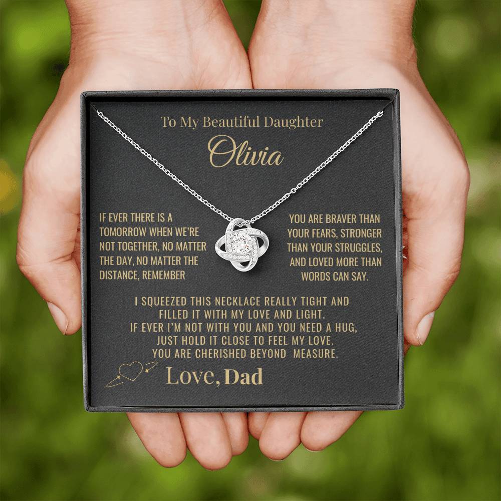To My Daughter "You Are Cherished" Personalized Necklace