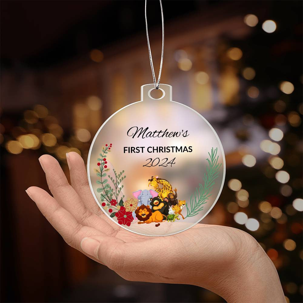 Personalize Your Baby's First Xmas Acrylic Ornament!