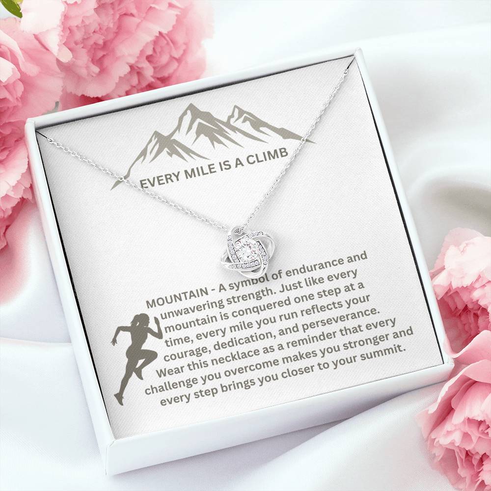 Every Mile Is a Climb – A Symbol of Strength & Perseverance - Love Knot Necklace